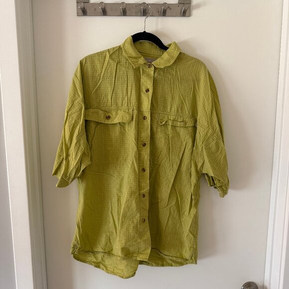 Everlane Tops - Everlane - The Cotton Tourist Shirt - Plaid Pickled Pepper (lime green) - M